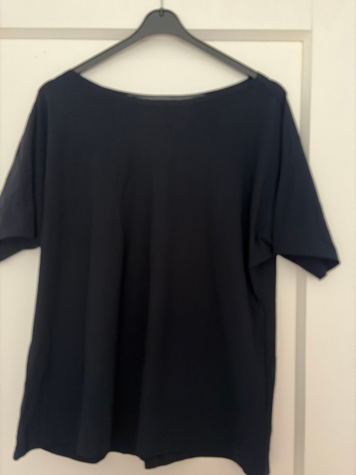 Studio Anneloes travelstof shirt donkerblauw, Maat 42/44 (L), Korte mouw, Gedragen, Verzenden