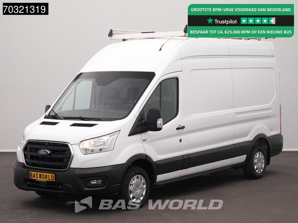 Ford Transit 130pk Hoog Dak L3H3 Navi Airco Cruise Imperiaal, Auto's, Bestelauto's, Bedrijf, Te koop, Airconditioning, Bochtverlichting