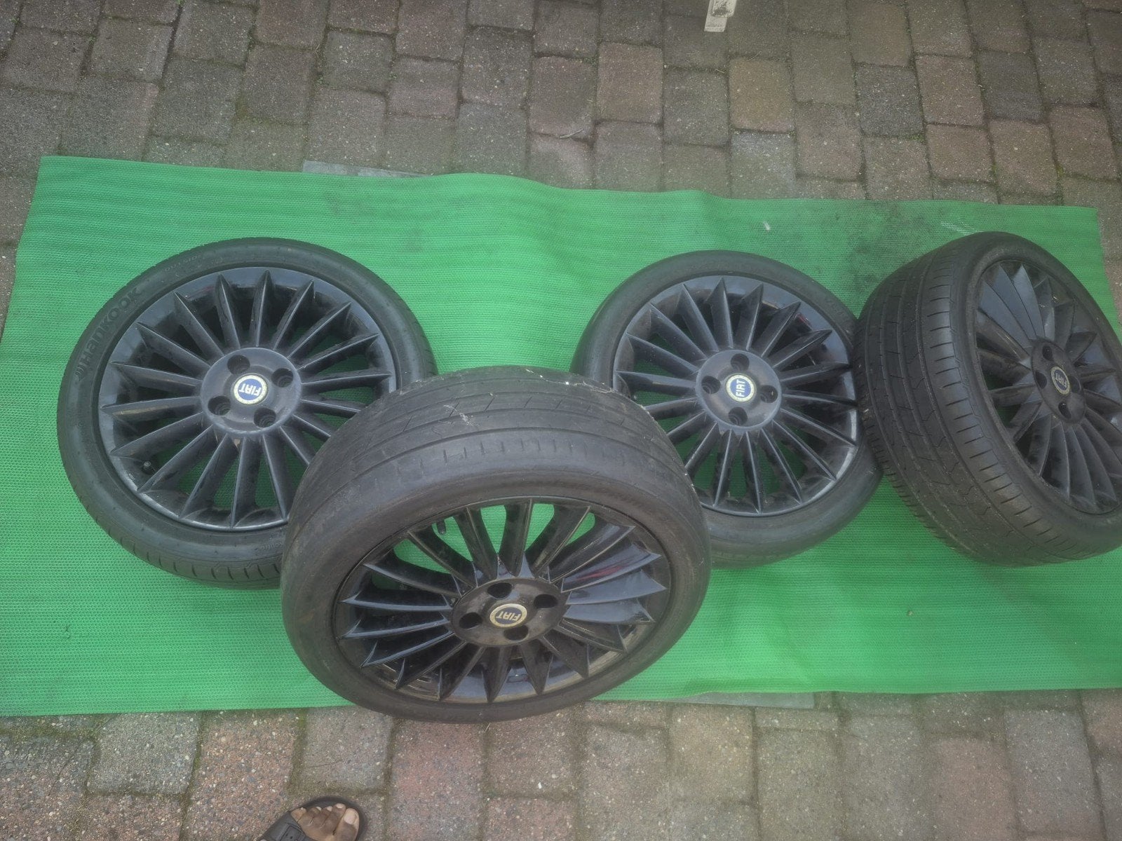 Fiat velgen met zomerbanden - 16 inch, Gebruikt, 16 inch, Banden en Velgen, Ophalen of Verzenden