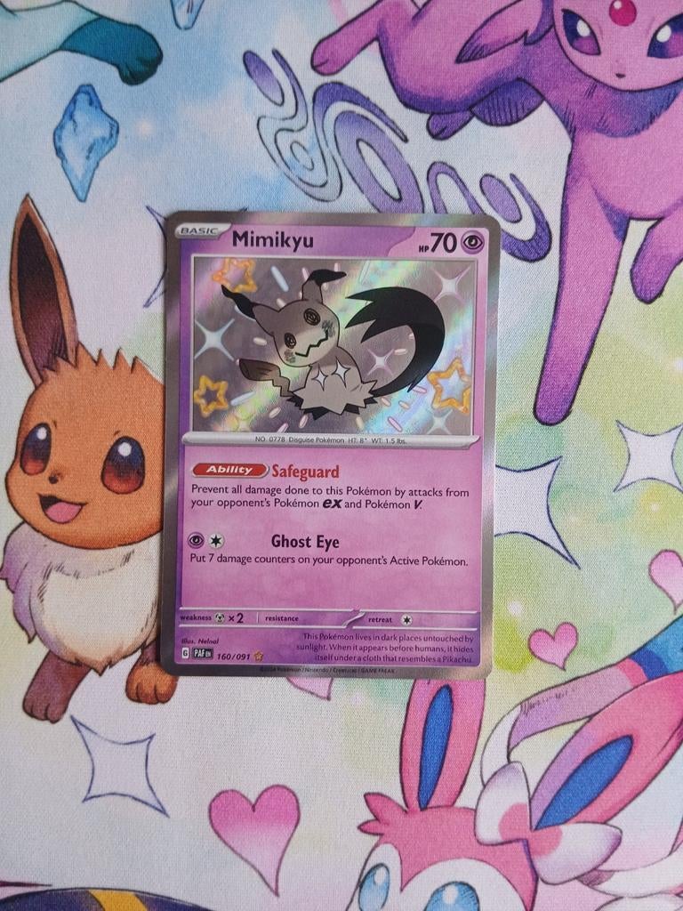 Mimikyu #160/091 Pokémon Paldean Fates, Hobby en Vrije tijd, Verzamelkaartspellen | Pokémon, Verzenden, Nieuw, Losse kaart, Foil