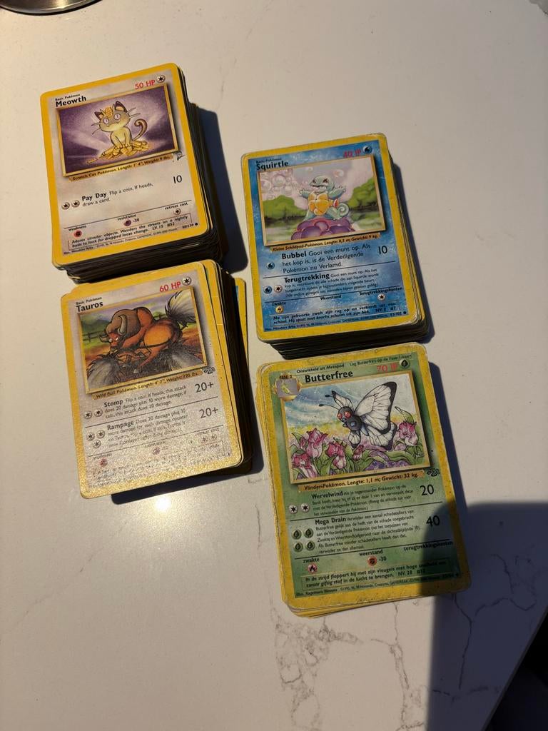 Vintage Pokémon kaarten verzameling (1995) - 350+ kaarten, Ophalen of Verzenden, Gebruikt, Meerdere kaarten