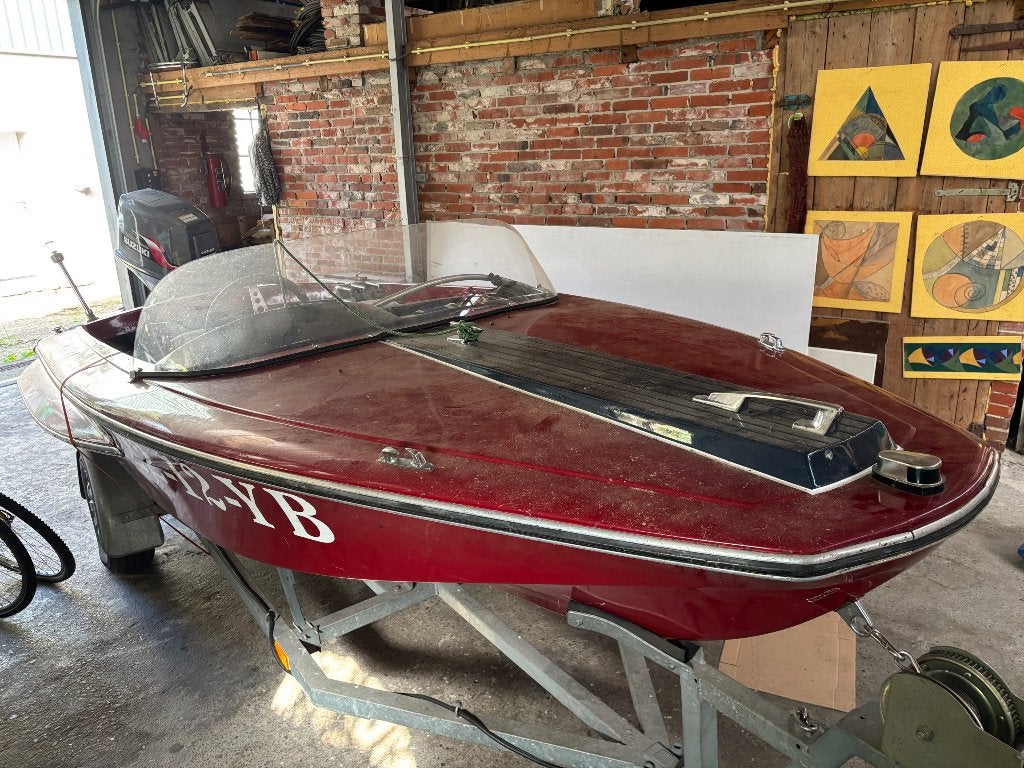 Boten, Watersport en Boten, Motorboten en Motorjachten, Gebruikt, Buitenboordmotor, Polyester, Speedboot