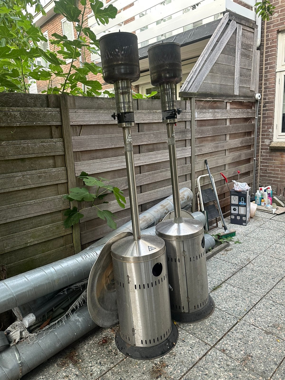 2 stuks terrasverwarmers, Ophalen of Verzenden, Gebruikt