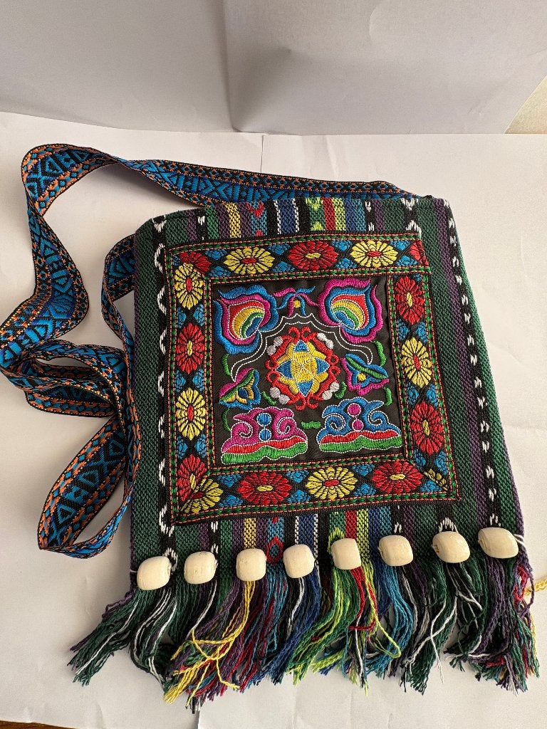 Tasje zomertas boho van stof met kralen, Verzenden, Nieuw, Overige kleuren, Schoudertasje