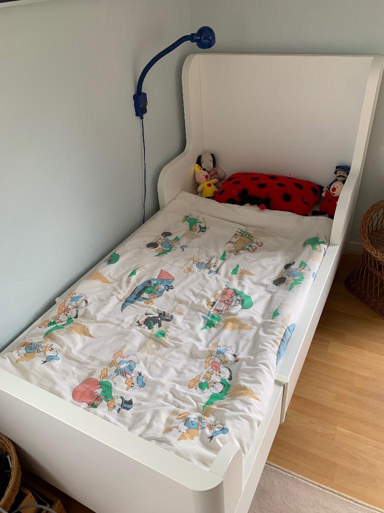Meegroei kinderbedje, Huis en Inrichting, Slaapkamer | Bedden, Ophalen, Verstelbaar, Eenpersoons, Wit