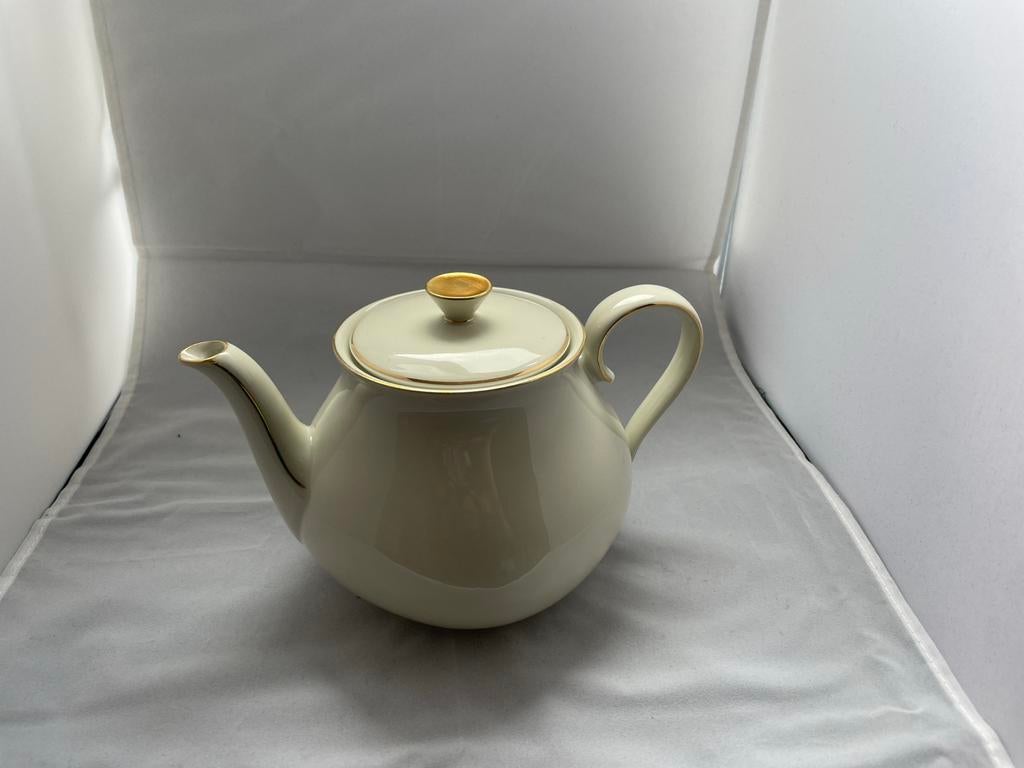 PMR Bavaria Jaegers Geraldine Theepot - Crème met Goud, Antiek en Kunst, Ophalen of Verzenden