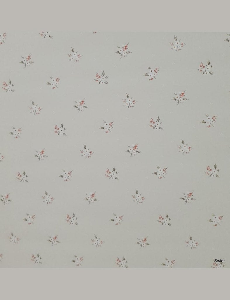 13950 beige behang bloemen roze romantisch vintage swiet, Ophalen of Verzenden, Roze