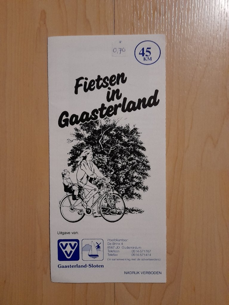 FIETSEN IN GAASTERLAND 45 KM, Ophalen of Verzenden, Gelezen, Overige onderwerpen