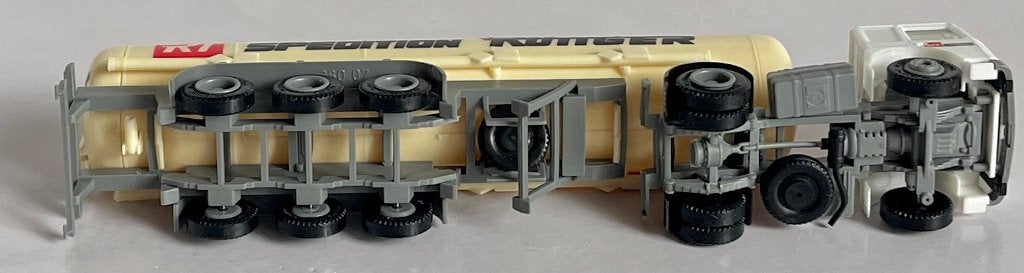 Herpa: MAN met tankoplegger "Spedition RÖTTGER", Ophalen of Verzenden, Zo goed als nieuw, Bus of Vrachtwagen, Herpa