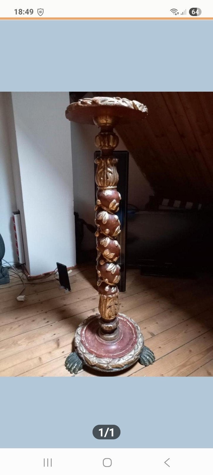 Antieke  piedestal/sokkel/ zuil, Ophalen of Verzenden