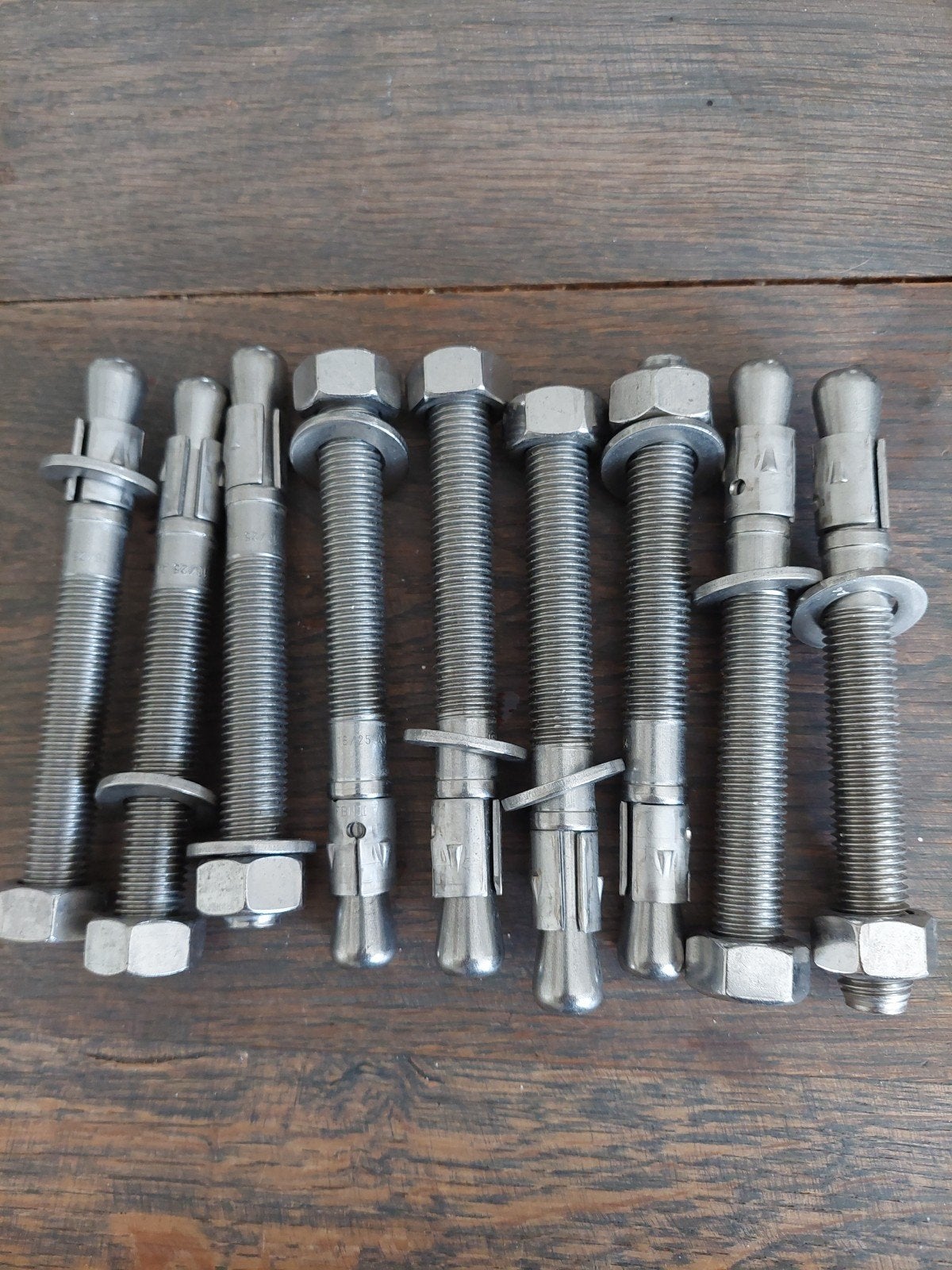 RVS Keilbouten M16/25 A4 - Set van 9 stuks, 100 tot 250 mm, Overige typen, Ophalen of Verzenden, Zo goed als nieuw