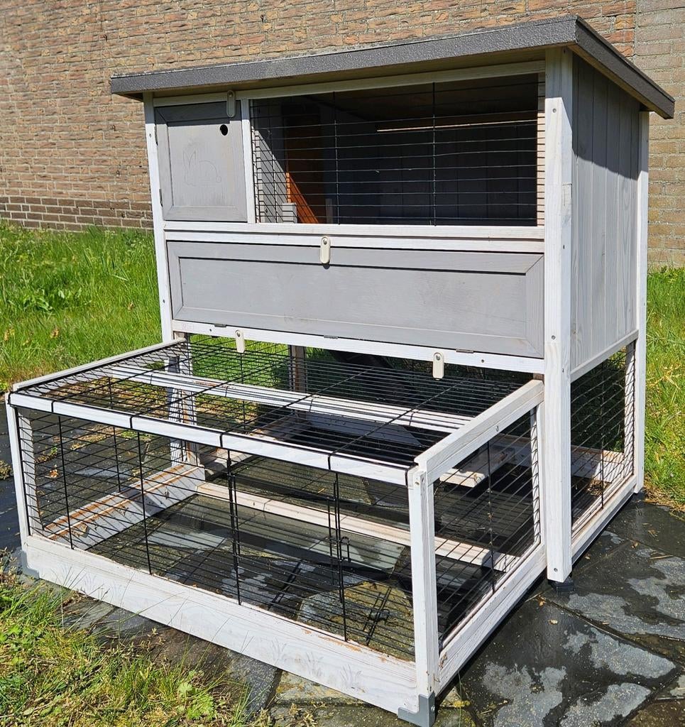 Ferplast konijnenhok met ren, Ophalen of Verzenden, 110 cm of meer, Hok, 90 cm of meer