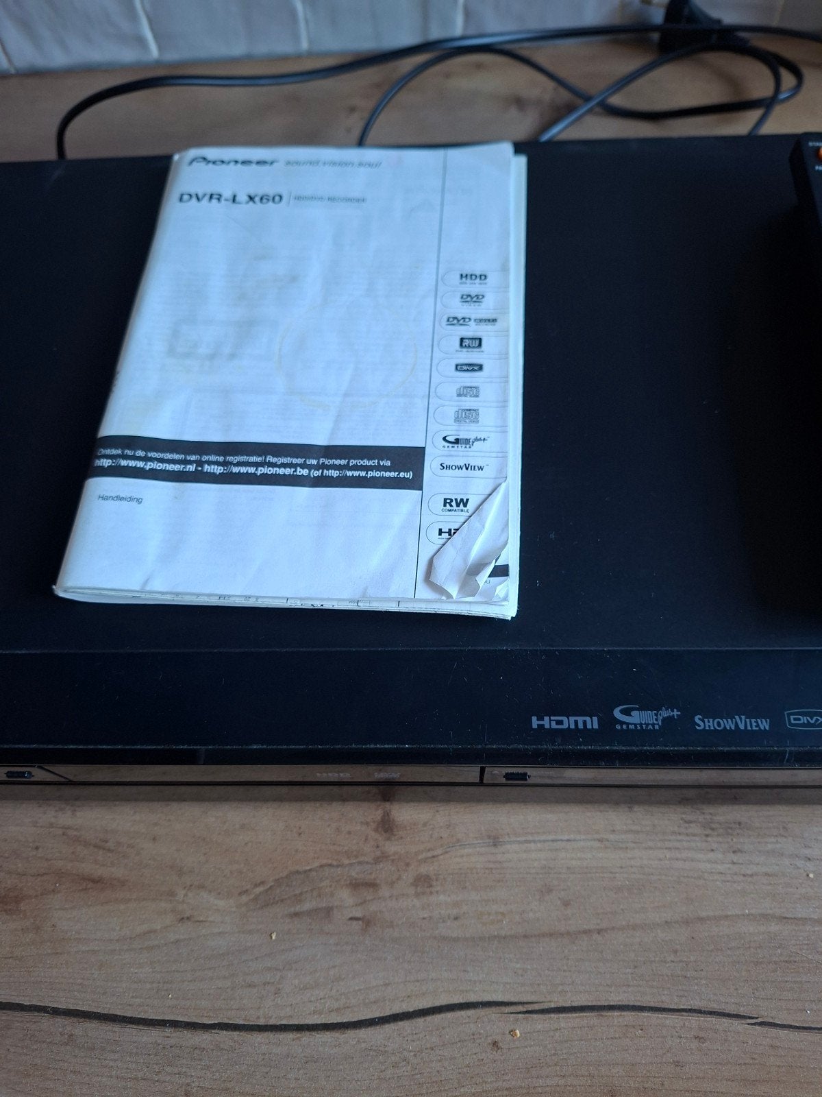Pioneer DVR-LX60 DVD/HDD Recorder met HDMI, Gebruikt, Met harddisk, Dvd-recorder, Ophalen of Verzenden