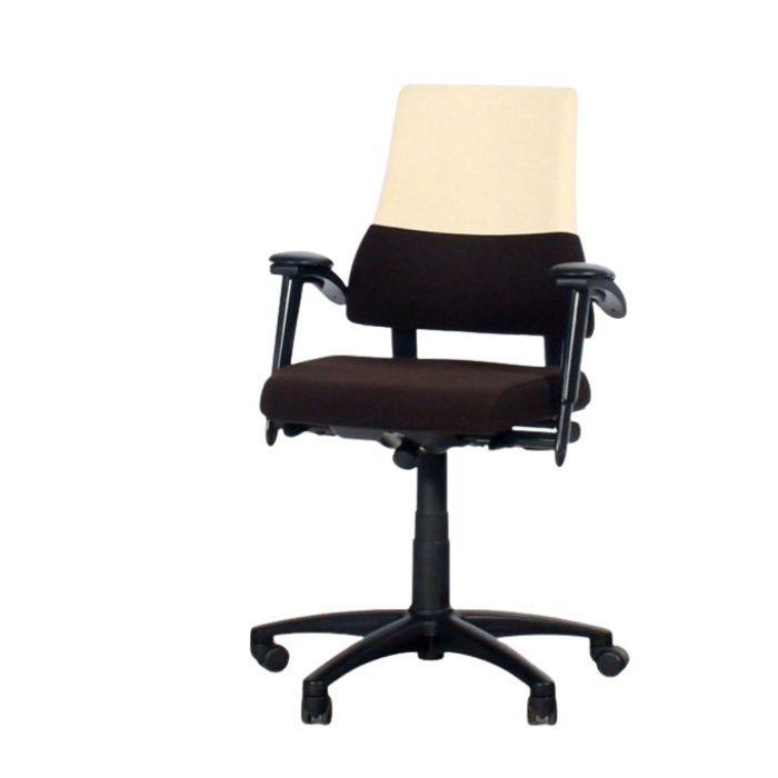 Bureaustoel BMA Axia - Bruin/Creme - Refurbished, Bruin, Ophalen of Verzenden, Zo goed als nieuw, Bureaustoel
