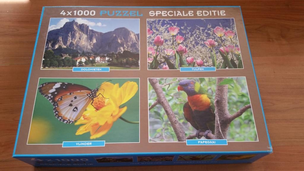 Speciale editie van 4x1000 puzzels, Ophalen of Verzenden, 500 t/m 1500 stukjes, Nieuw, Legpuzzel