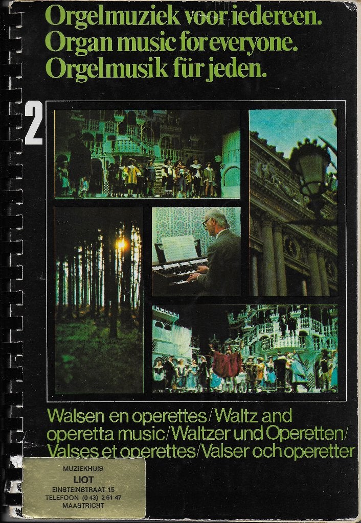 Bo1592 bladmuziek voor iedereen  orgel walsen en operettes, Orgel, Klassiek, Ophalen of Verzenden, Zo goed als nieuw
