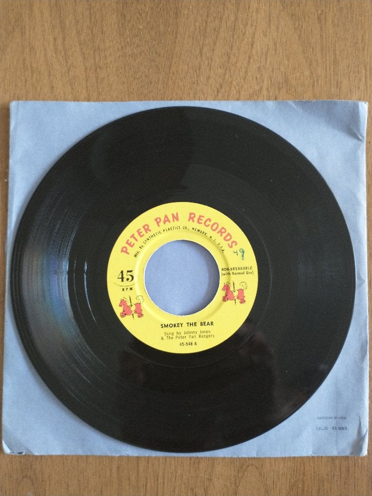 Ruil of koop Johnny Jones "Smokey The Bear" (1957), Ophalen of Verzenden, Gebruikt, 7 inch, Kinderen en Jeugd