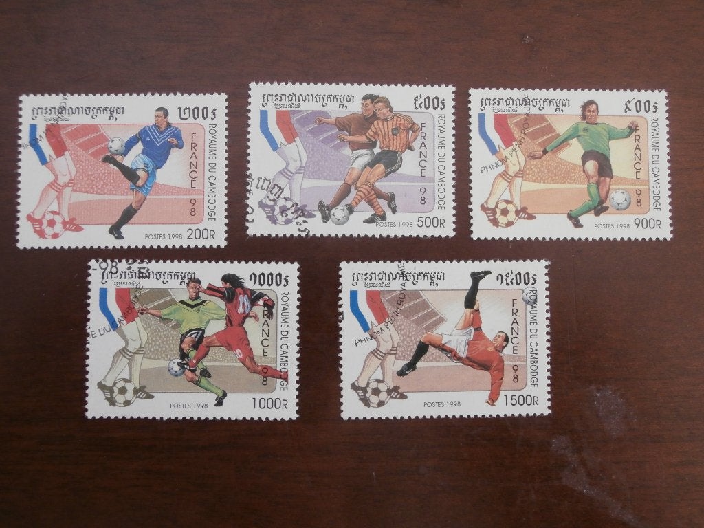 COMBODJA 1994; serie WK VOETBALLEN, Verzenden, Gestempeld, Sport
