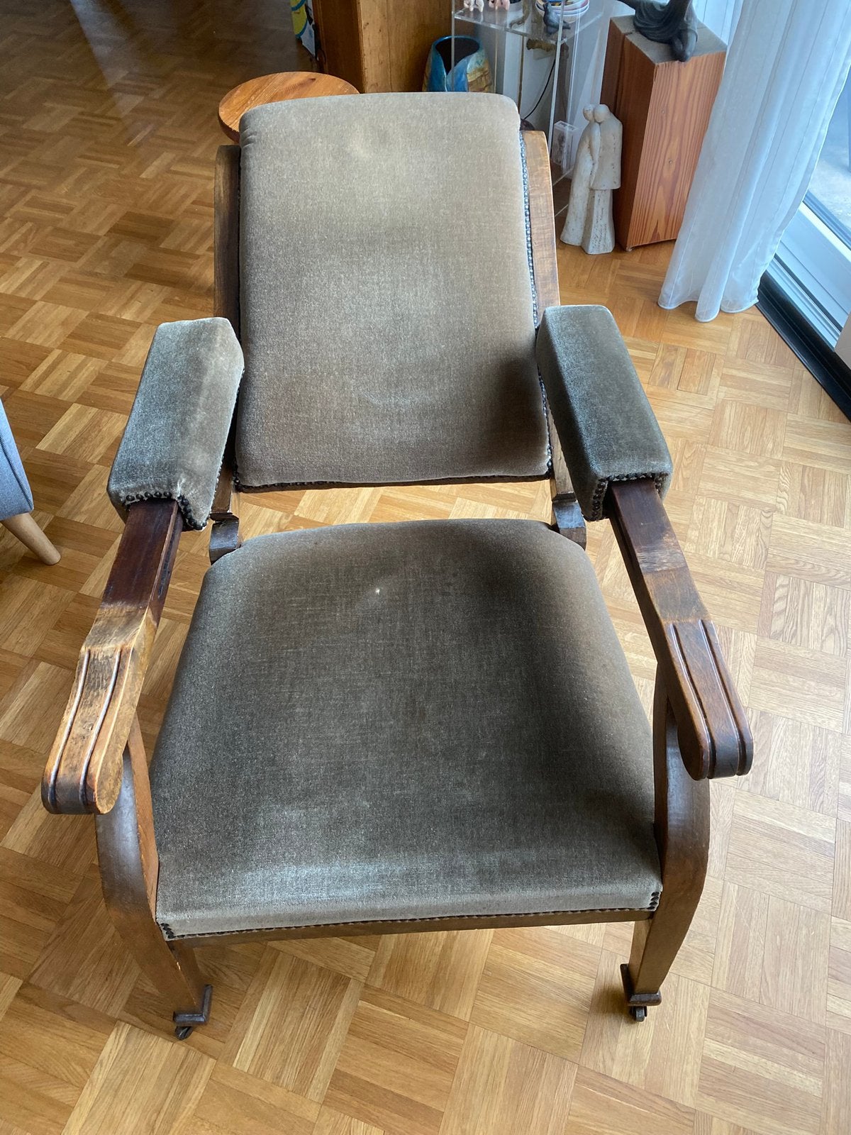 Antieke Engelse of Franse Voltaire stoel, Ophalen