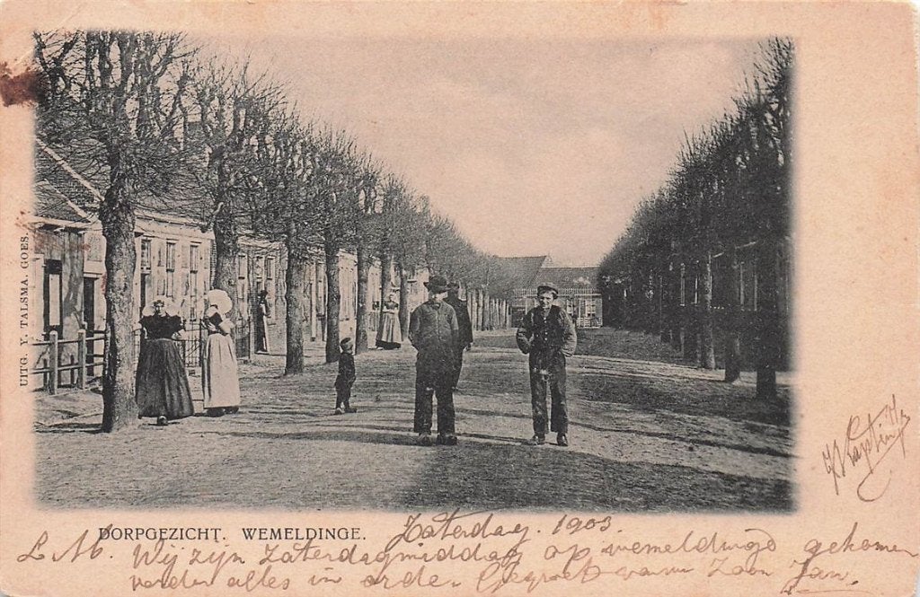 703-070-039 Dorpgezicht Wemeldinge, Verzenden, Voor 1920, Zeeland