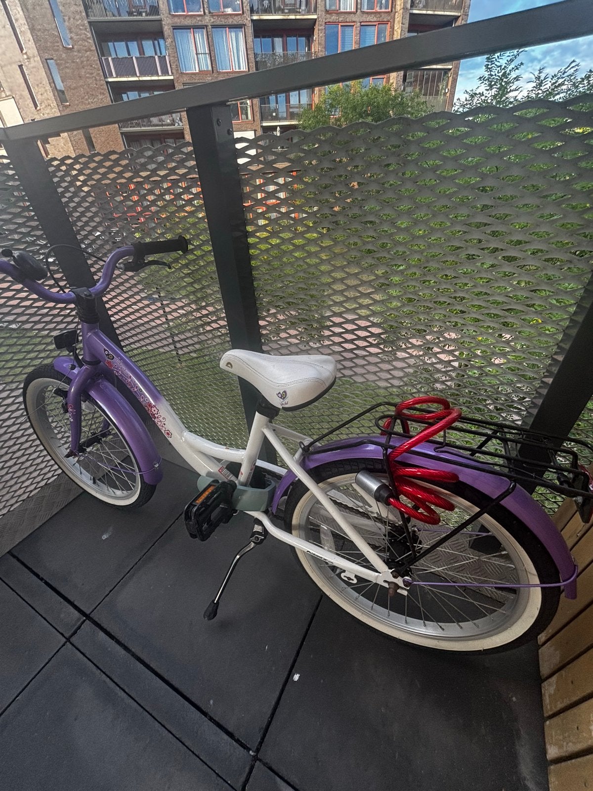 Leuke paarse kinderfiets - 20 inch, Ophalen, Gebruikt, Velgrem, 20 inch of meer