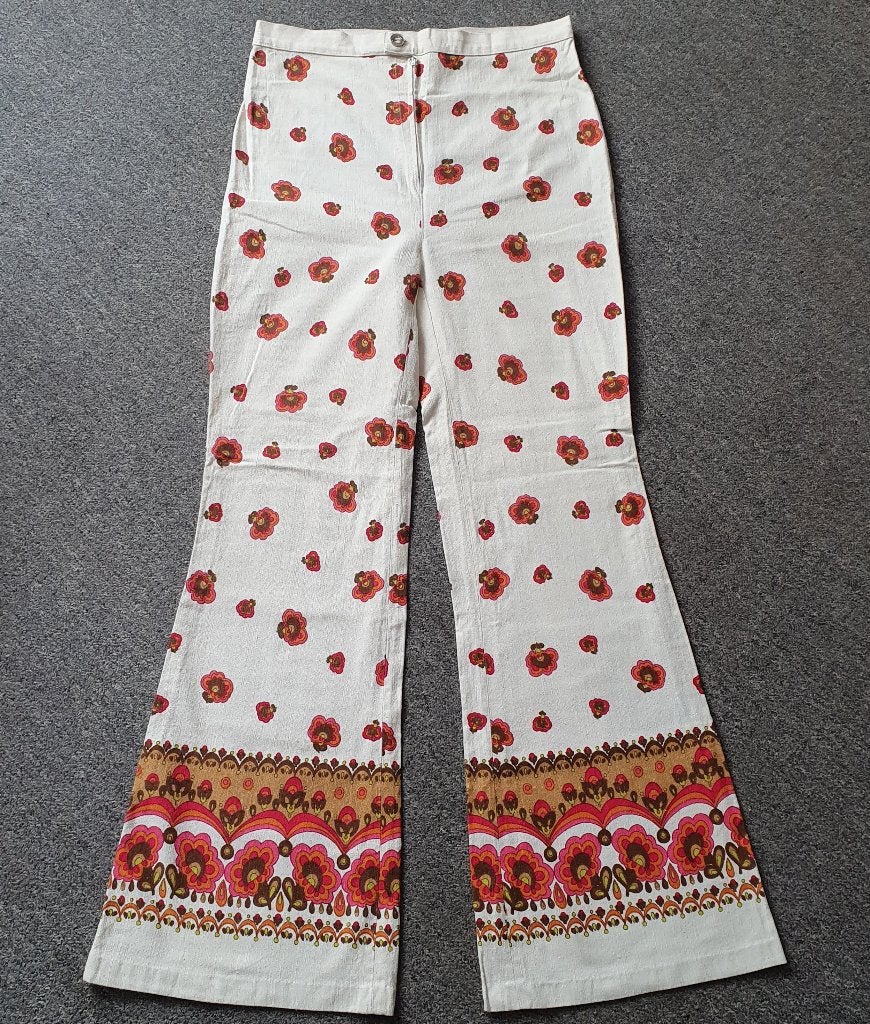 Vintage broek katoen - maat heren 46-48 /dames 38-40, Diversen, Vlaggen en Wimpels, Ophalen of Verzenden, Gebruikt