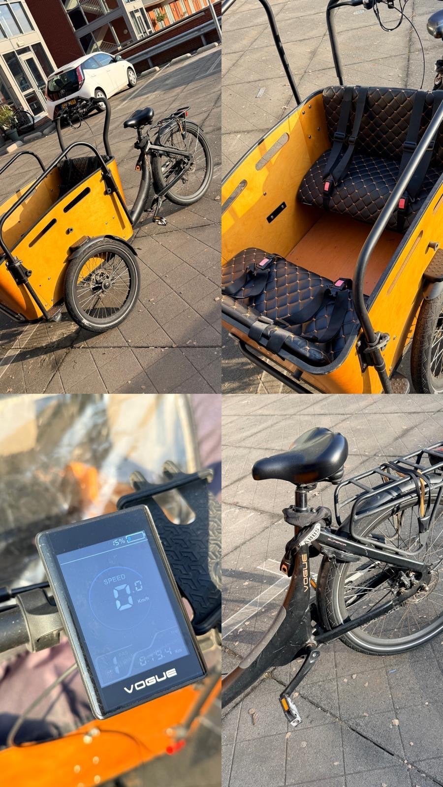 Vogue elektrische bakfiets - Zo goed als nieuw, 4 kinderen of meer, Elektrisch, Zo goed als nieuw, Schijfrem