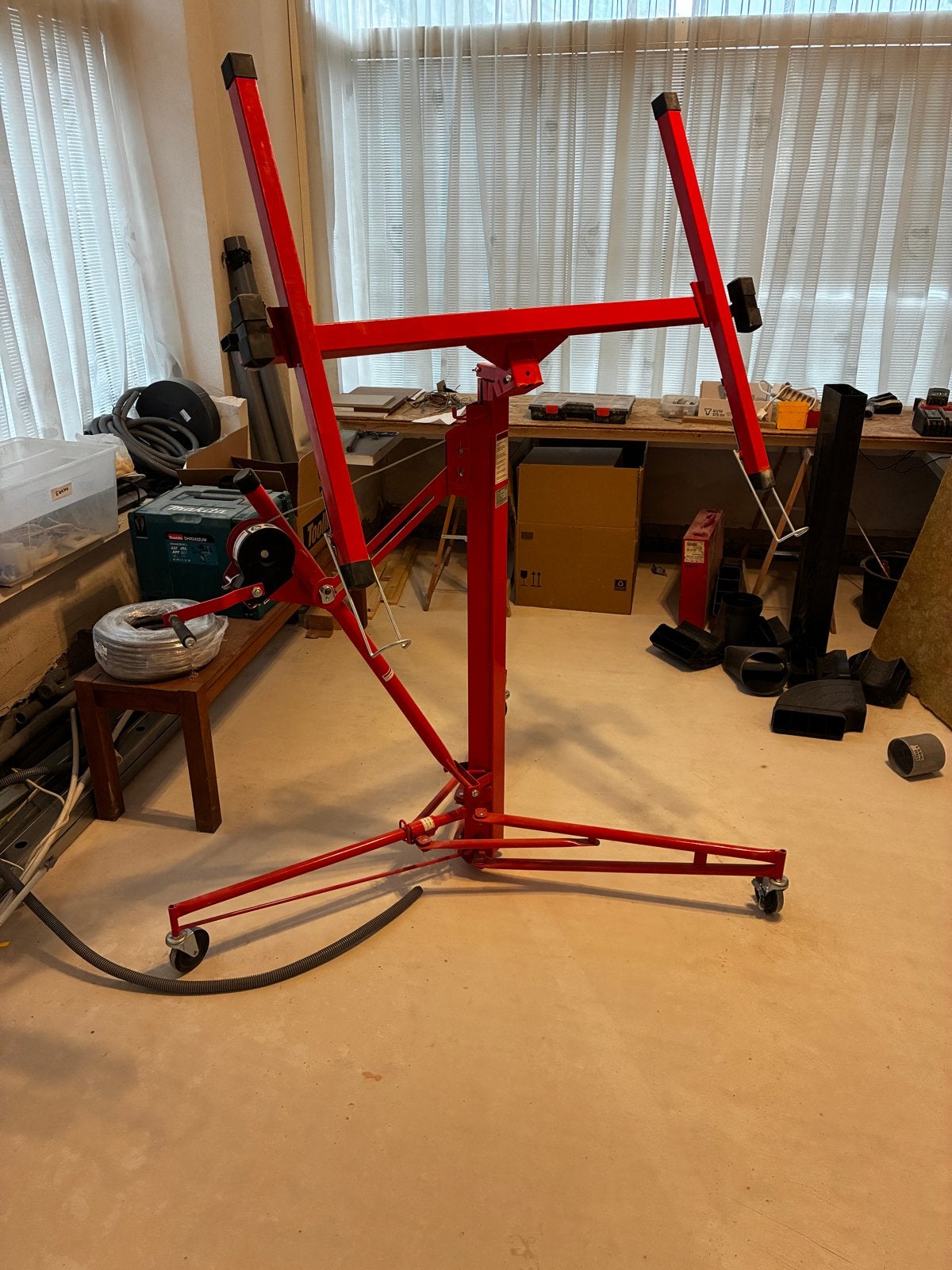 Gipsplaatlift / Platenlift - Rood, Ophalen, Gebruikt