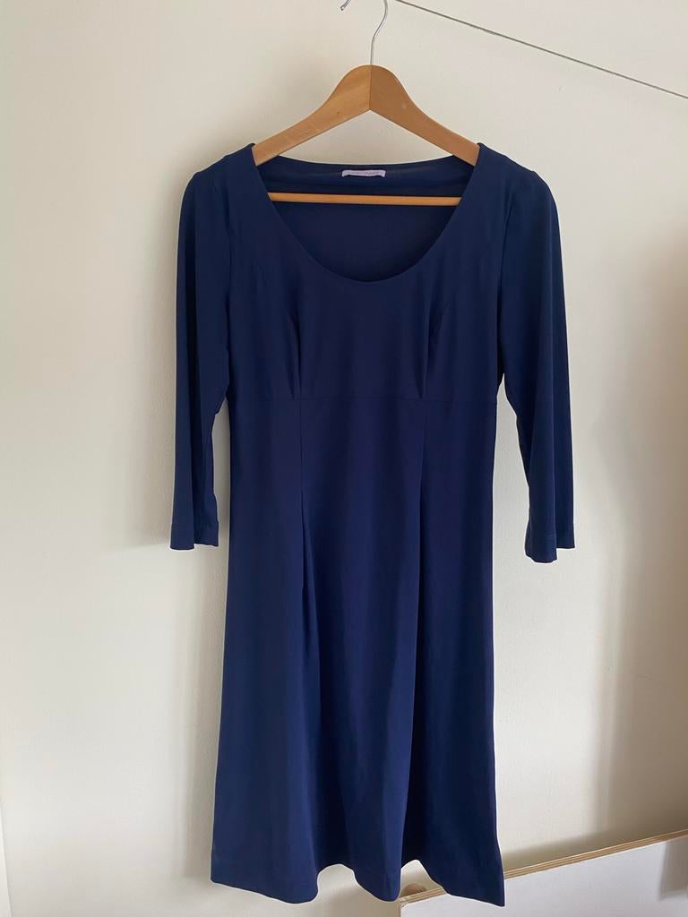 Marine blauwe jurk LaDress, maat S, Blauw, Ophalen of Verzenden, Zo goed als nieuw, Knielengte