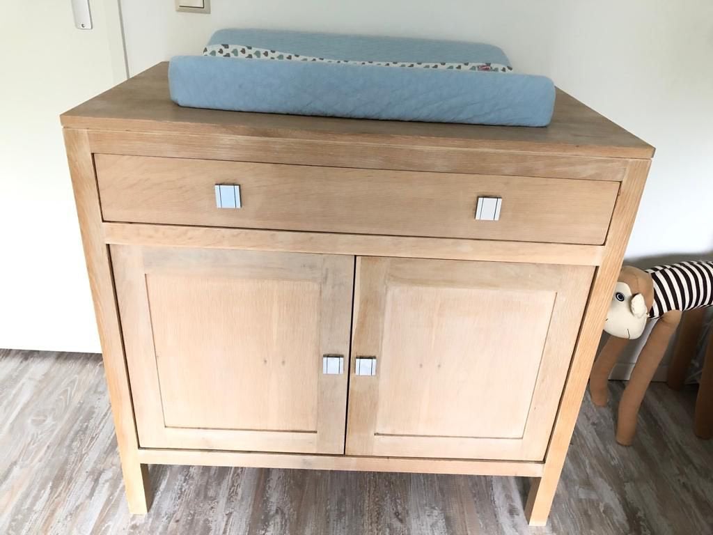 Stoere houten commode, Ophalen, Gebruikt, 50 tot 70 cm, 105 cm of meer