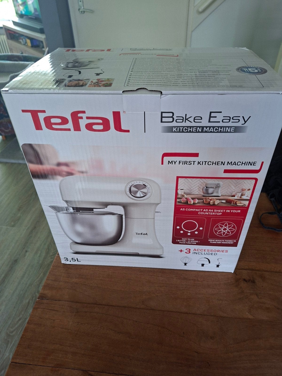 Tefal Bake Easy Keukenmachine - Nieuw in doos, 3 tot 4 liter, Ophalen of Verzenden, Nieuw, 3 snelheden of meer