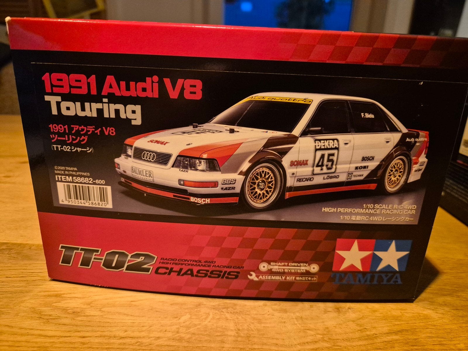 Tamiya TT 02 chassis 1991 Audi V8 Touring, Elektro, Nieuw, Ophalen of Verzenden, Schaal 1:10