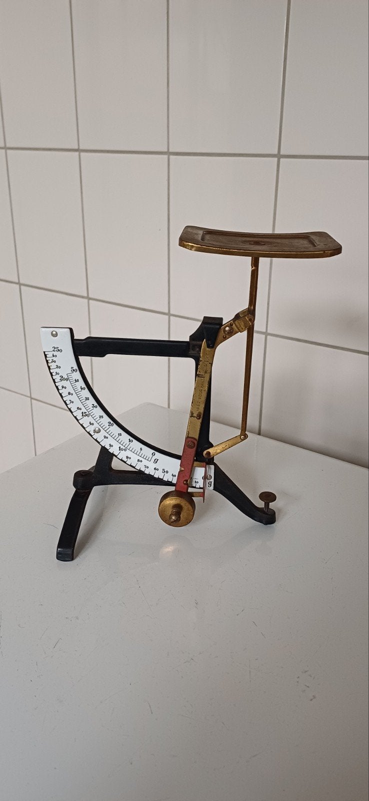 Antieke brievenweger - Postweegschaal tot 250g, Ophalen