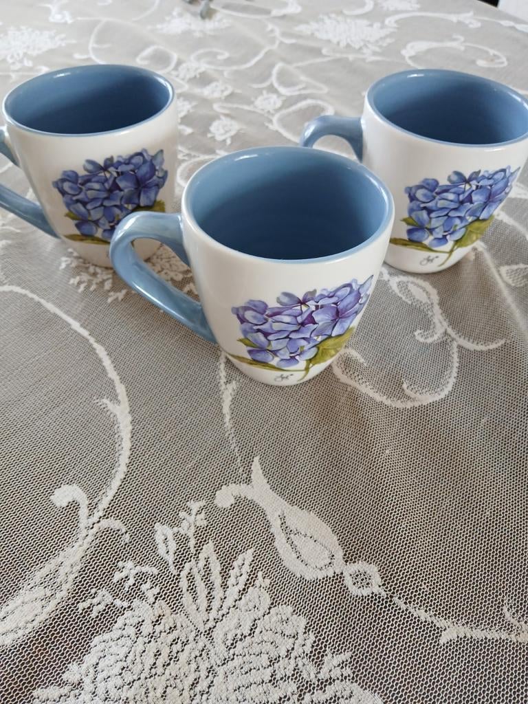3 nieuwe mokjes Jet by ter Steege. Hortensia, Nieuw, Ophalen of Verzenden, Overige stijlen, Kop(pen) en/of Schotel(s)