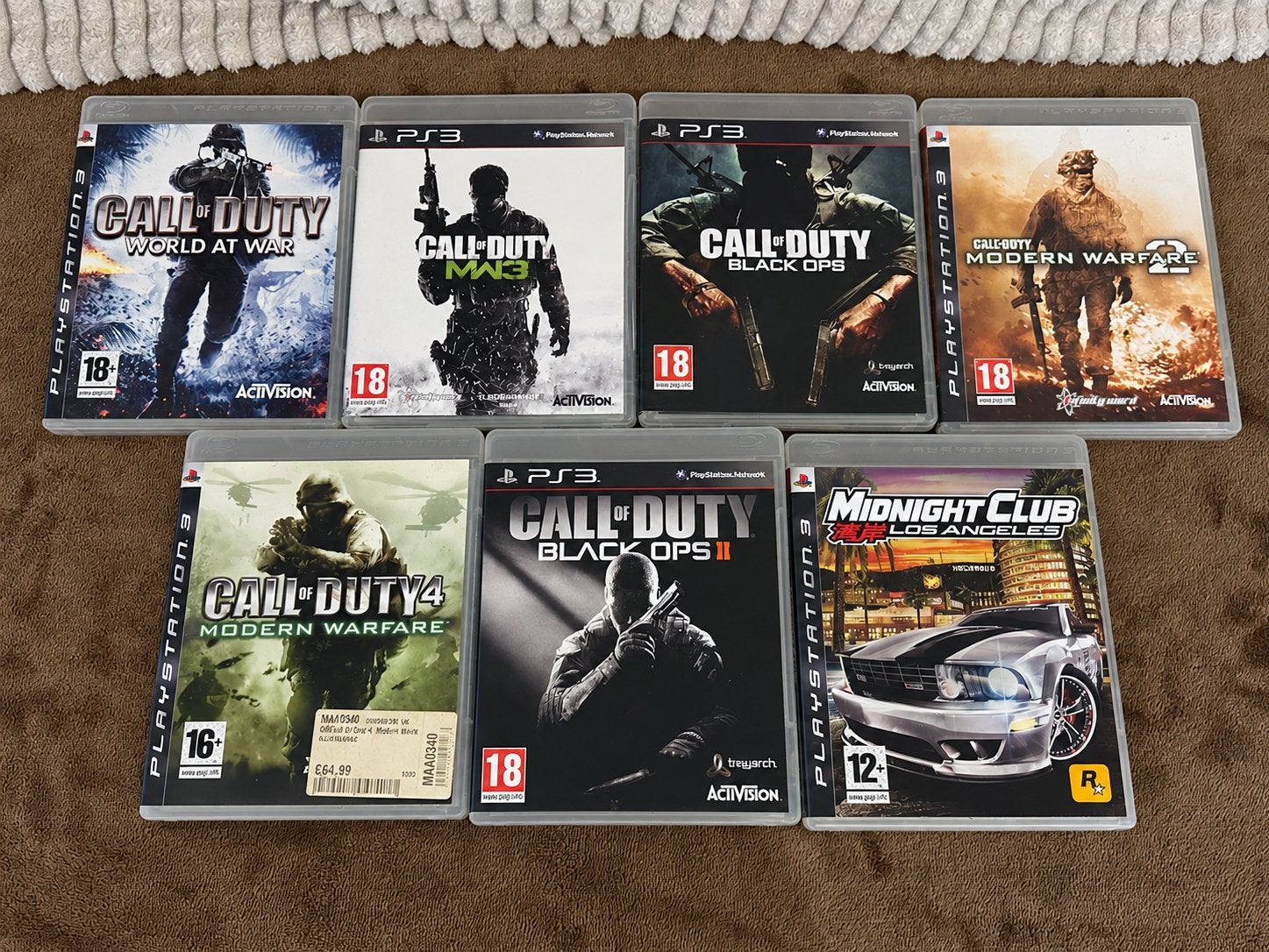 7 PlayStation 3 Games | Call of Duty, Midnight Club LA, Vanaf 18 jaar, Shooter, Ophalen of Verzenden, Zo goed als nieuw