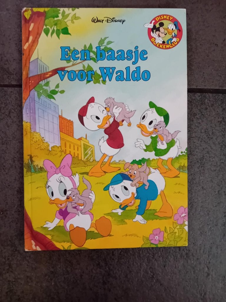 Disney Boekenclub boekje Een baasje voor Waldo met Kwik,Kwek, Ophalen of Verzenden, Overige figuren, Gebruikt, Beeldje of Figuurtje