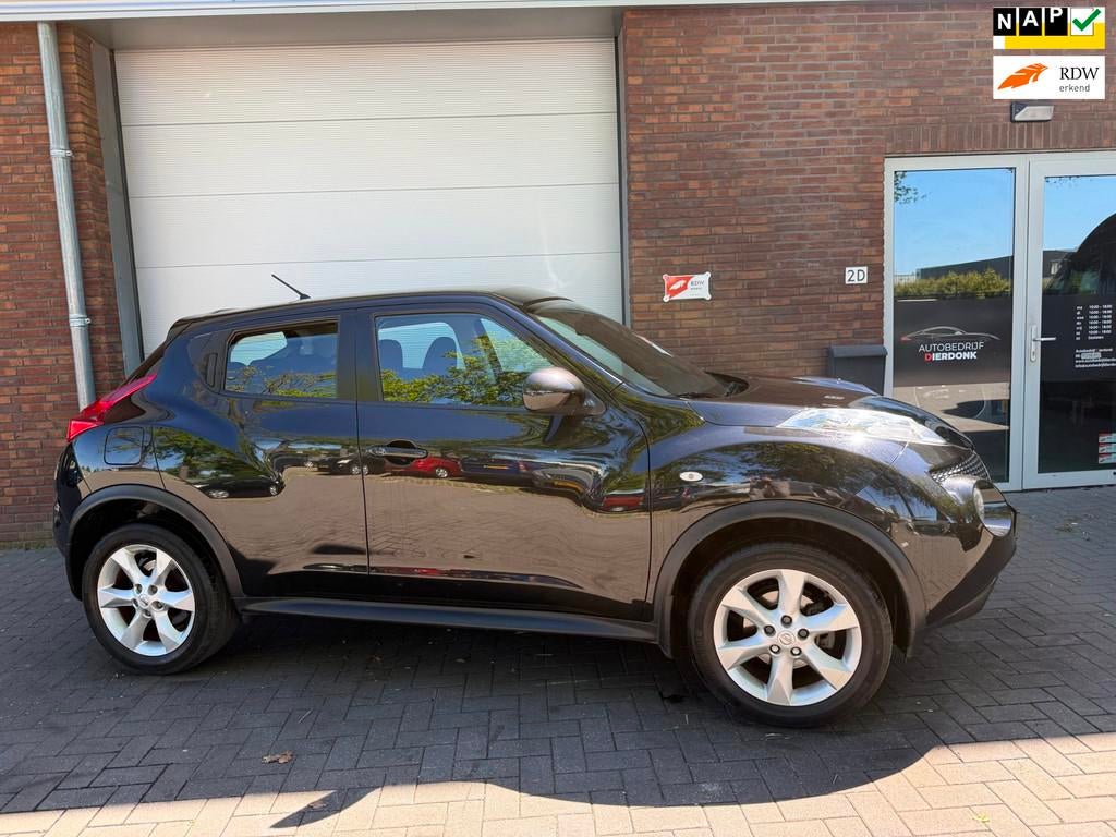 Nissan Juke 1.6 Acenta Eco|AIRCO|NIEUWE APK|CAMERA|NAVI, Voorwielaandrijving, Euro 5, Stof, Zwart