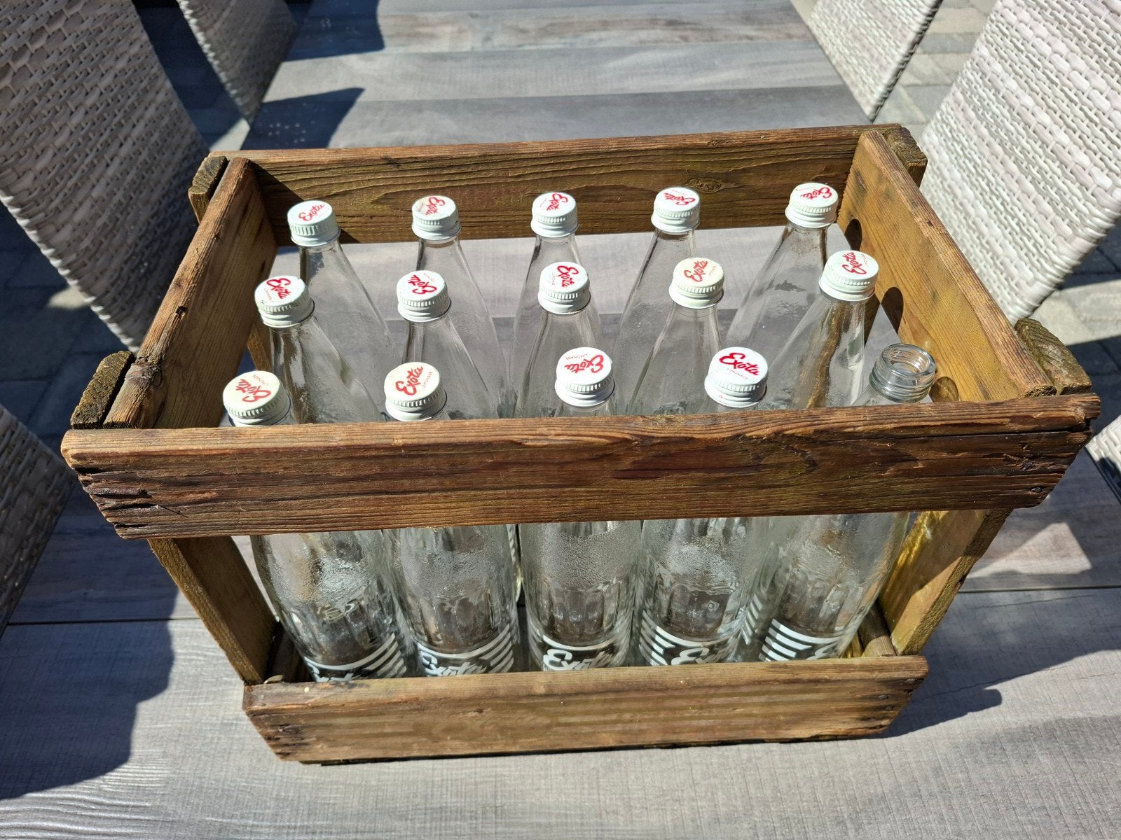 Complete limonadekrat Exota met 15 flessen, Ophalen, Gebruikt, Verpakking