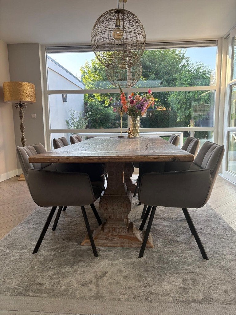 Mooie Kloostertafel, Gebruikt, 100 tot 150 cm, 200 cm of meer, Ophalen of Verzenden