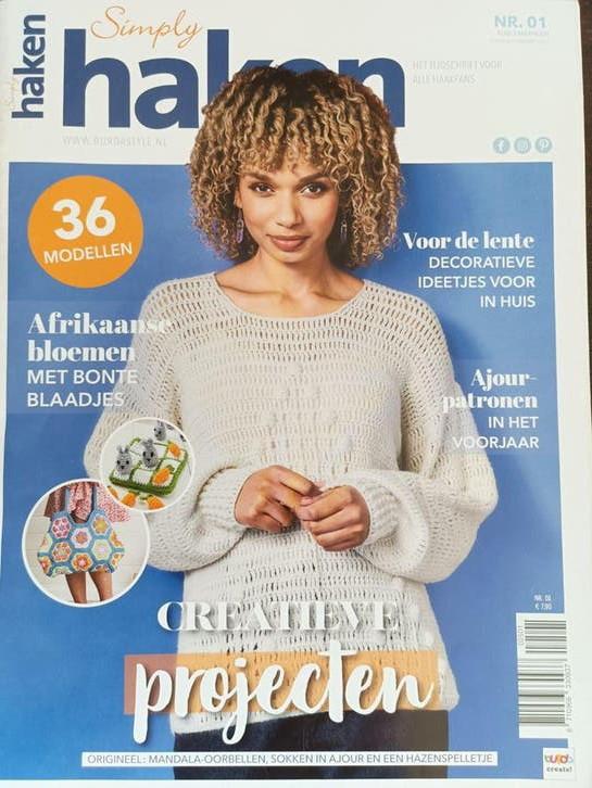 Simply Haken februari maart 2025 met 36 patronen, Ophalen of Verzenden, Zo goed als nieuw, Haken, Patroon of Boek