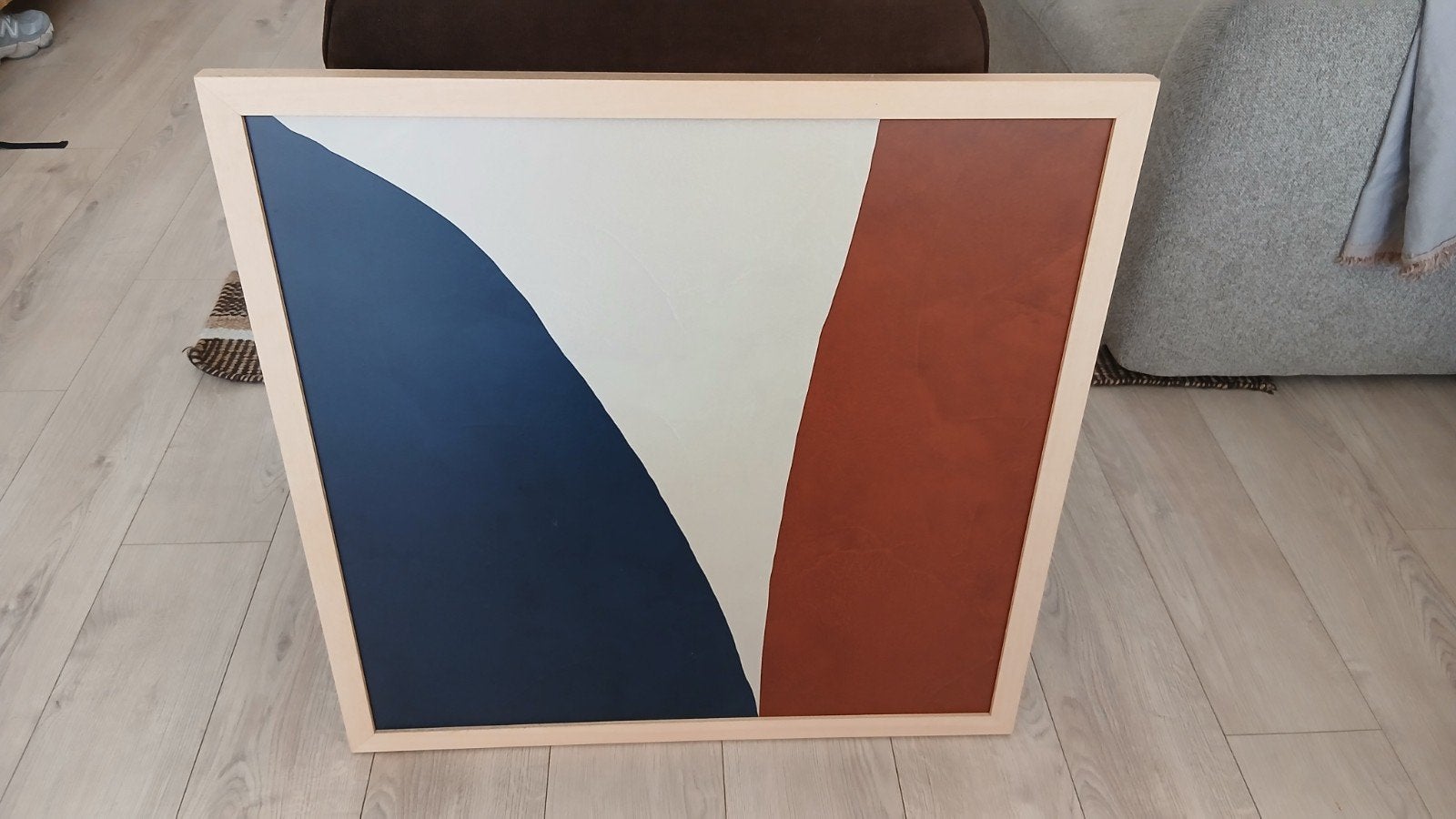 Schilderij, Ophalen, Hout, Ingelijst, Abstract