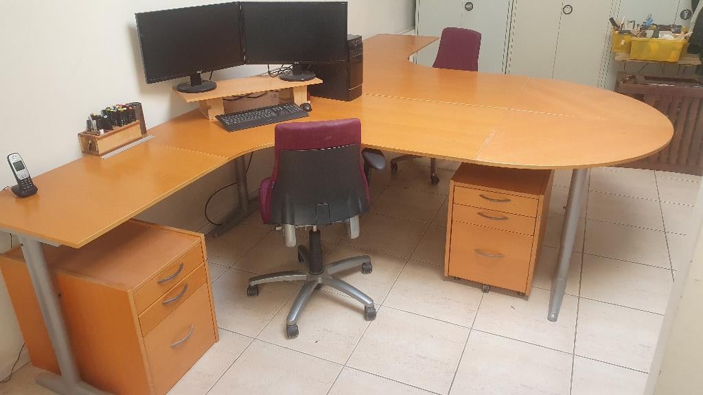 Bureaus Ikea Effektiv, Huis en Inrichting, Bureaus, Ophalen, Gebruikt, Scandinavisch, Hout