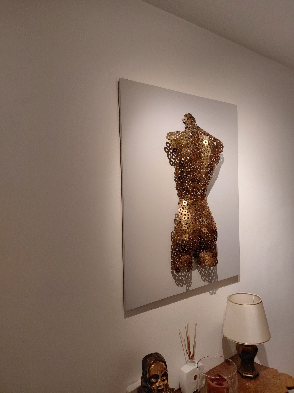 Moderne metalen buste wanddecoratie, Ophalen, Buste, 50 - 100 cm, Handgemaakt