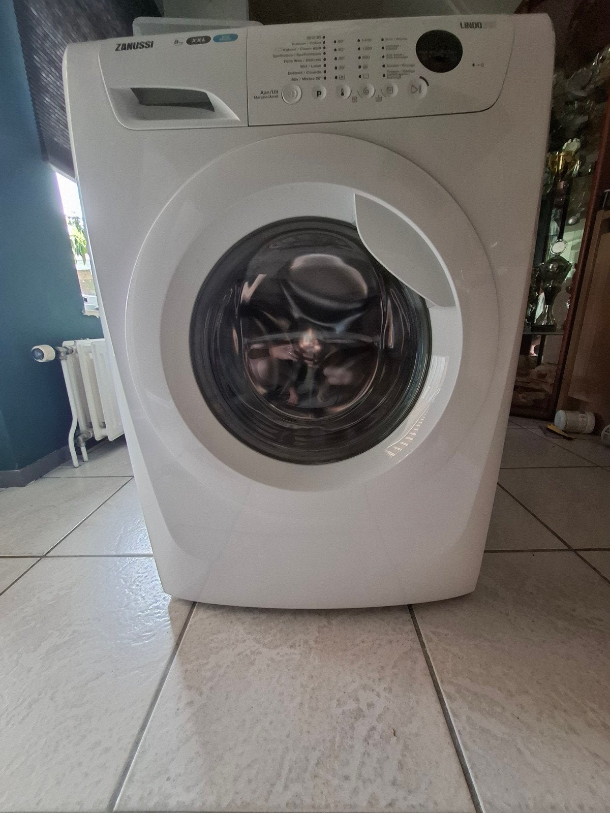 Wasmachine 8 kg, Ophalen, Gebruikt, Wolwasprogramma, 85 tot 90 cm