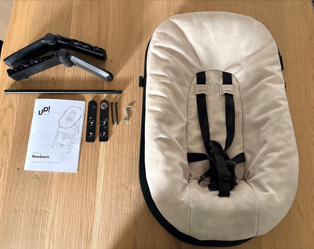 Kidsmill Up! Newborn Zwart met velour natural bekleding, Kinderen en Baby's, Kinderstoelen, Ophalen, Gebruikt, Overige typen, Gordel(s)