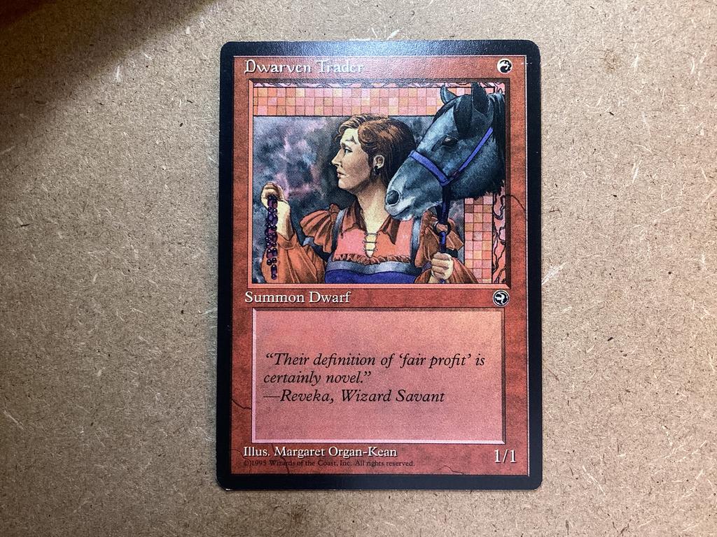1x Dwarven Trader (v1) (Excellent), Ophalen of Verzenden, Zo goed als nieuw, Losse kaart