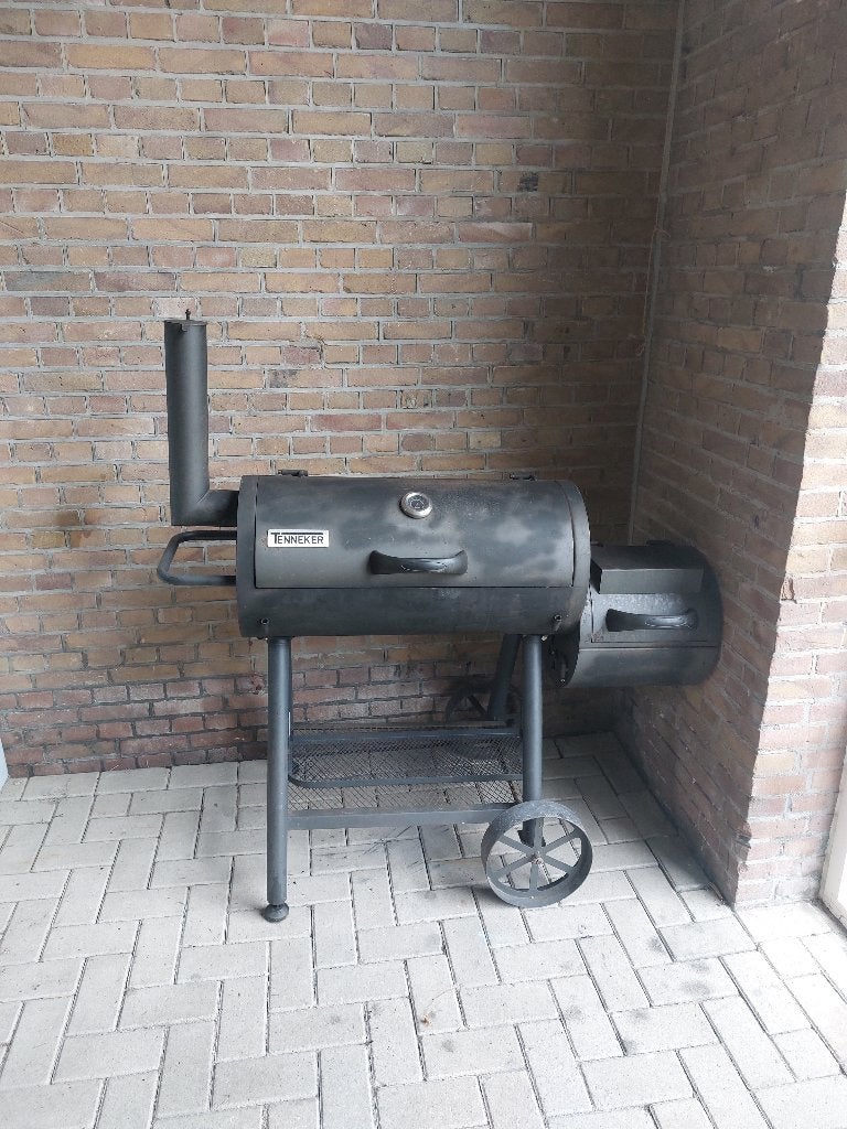 Tenneker Smoker BBQ, Offset Smoker, Houtskoolbarbecue, Ophalen, Gebruikt, Teneker