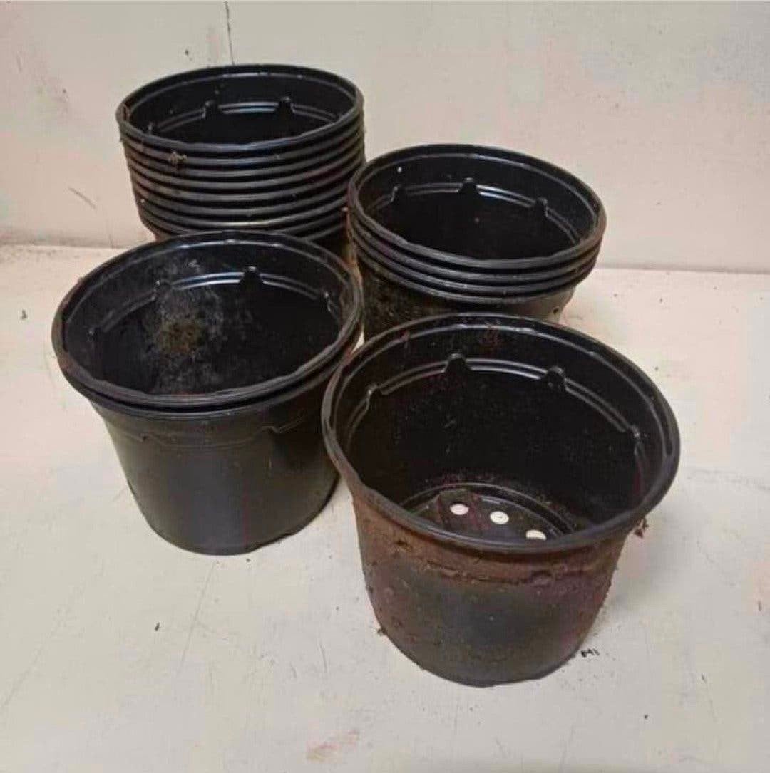 Kweekpotten plantenpotten bloempotten 2 liter, Kunststof, Gebruikt, Rond, Ophalen of Verzenden