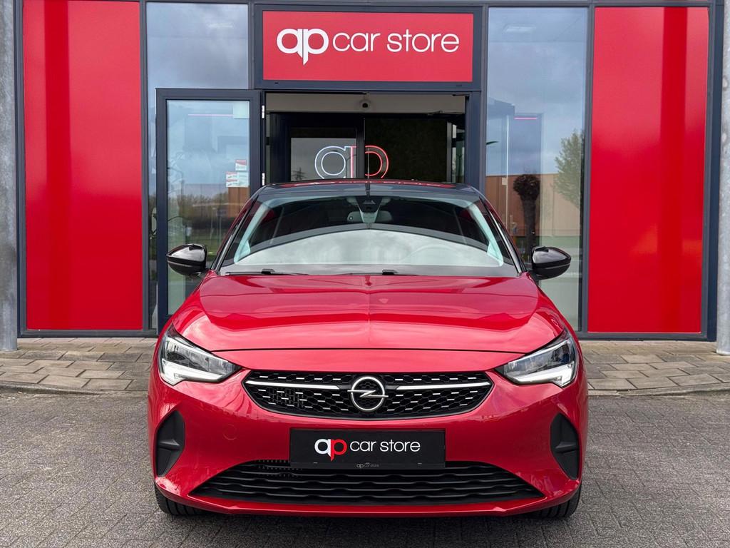 Opel Corsa 1.2 Elegance | LED | Leder | Carplay | Parksens |, Voorwielaandrijving, Gebruikt, Zwart, Parkeersensor