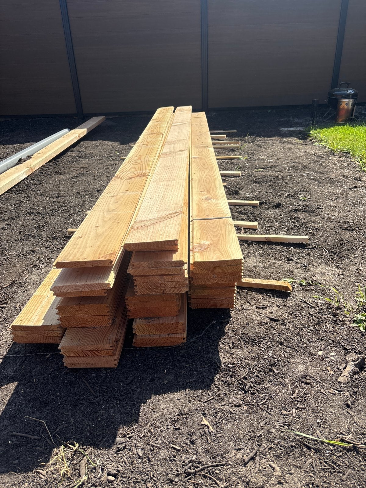Dakbeschot planken 1,8x13,8x300 cm, Doe-het-zelf en Verbouw, Hout en Planken, Ophalen, Minder dan 25 mm, Nieuw, Plank